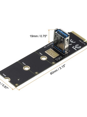 Rise adapter M2 to USB for mining