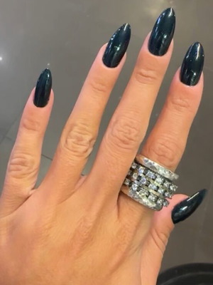 K.and сребърен пръстен с 3 реда големи циркони нов, размер 54