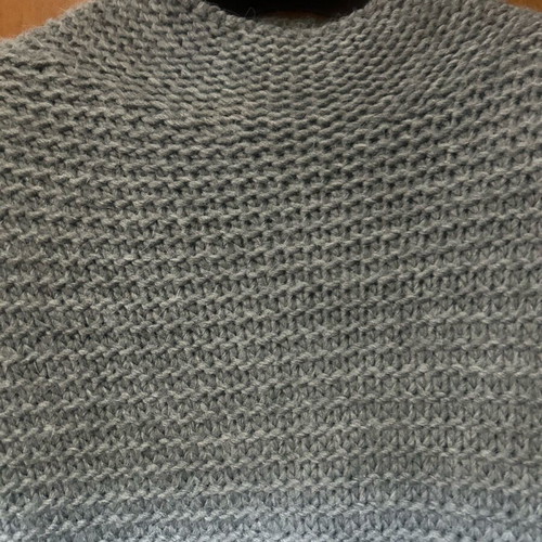 Handmade knitted blouse dress like new, gray, size S