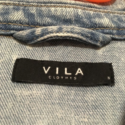 Vila denim jacket new, size small, blue cotton