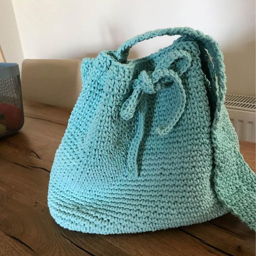 Knitted handmade bag