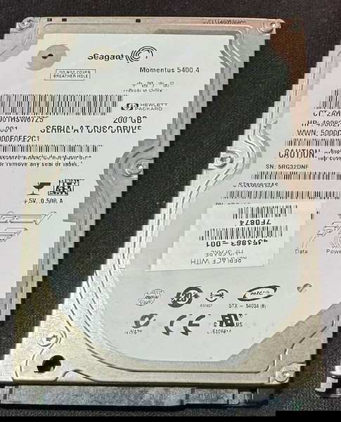 Σκληρός δίσκος 2.5" Seagate Momentus 5400rpm 200GB