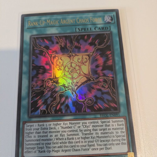 Yu-Gi-Oh! Rank-Up-Magic Argent Chaos Force 1st Edition Ultra Rare spell card near mint