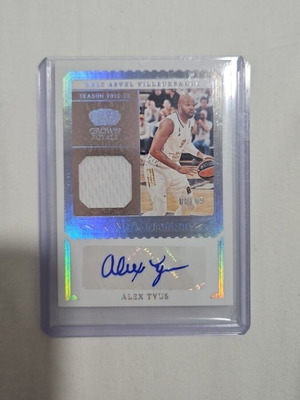 2022/23 Panini Euroleague Crown Royale King's Court Patch Auto 06/49 Alex Tyus Asvel Villeurbanne new