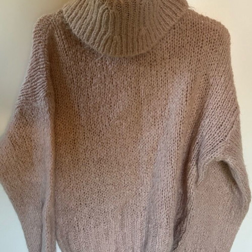 Turtleneck sweater new, one size, beige pink