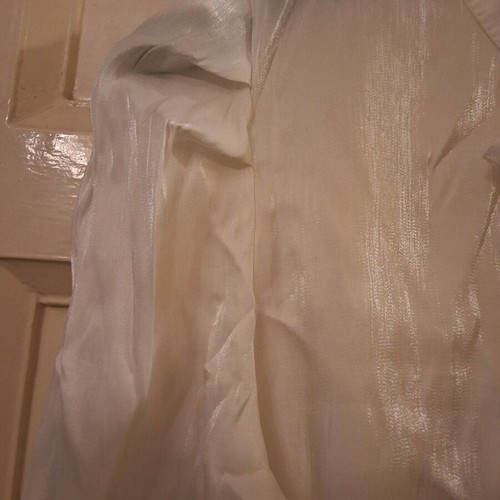White Zeta Otto blouse satin look size M like new