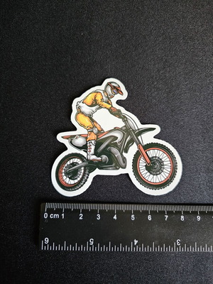 Αυτοκόλλητο Motocross Rider αδιάβροχο, καινούργιο