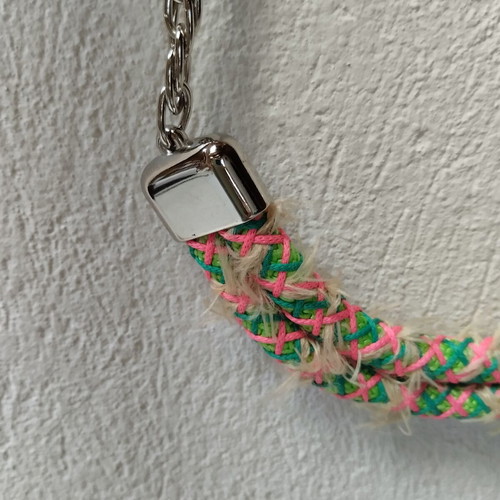 Boho summer necklace statement chunky necklace new, multicolor silver