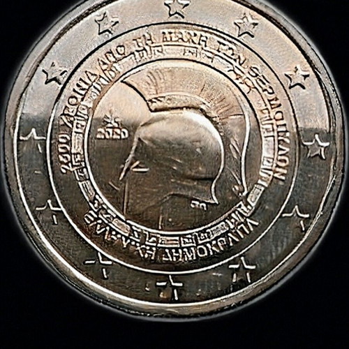 2 Euro Coin collectible like new, Greece 2020, Battle of Thermopylae
