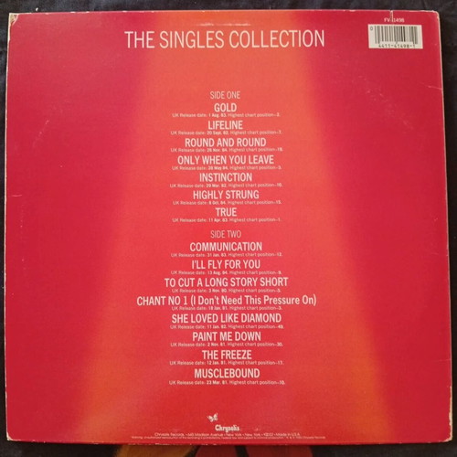 Spandau Ballet The Singles Collection vinyl used, pop