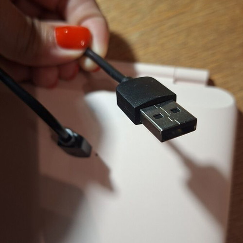 Table mirror with light, foldable, USB Type-C charging