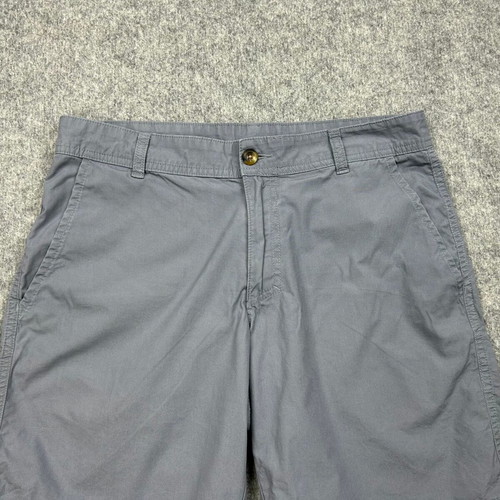 Columbia men's gray chino shorts size 30W used, cotton casual