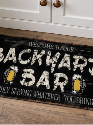 Backyard Bar kitchen rug 40x60 cm vintage design