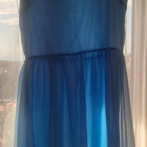 Summer dress new, baby blue, size M-L with lace back detail
