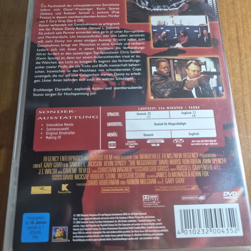 The Negotiator DVD like new, action thriller with Samuel L. Jackson & Kevin Spacey