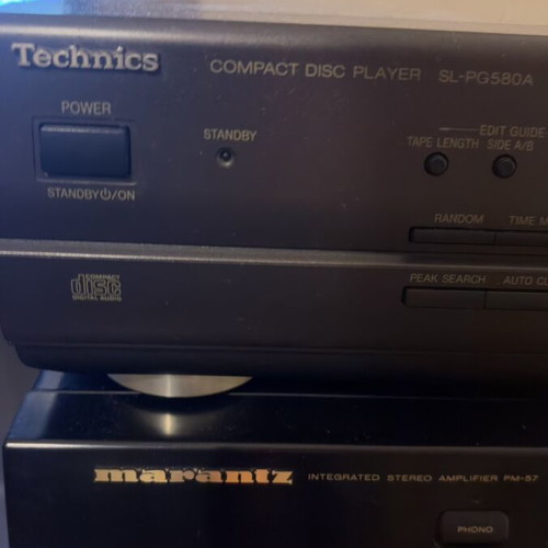 Marantz PM47 amplifier used with Technics SLPG580A CD player
