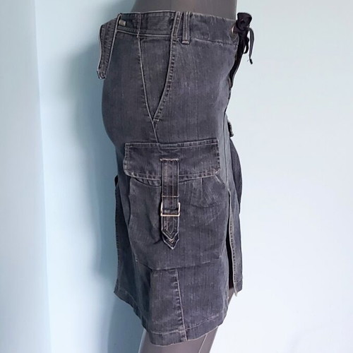 Φούστα denim Mango XS/S σαν καινούργια, ασύμμετρο σχέδιο με τσέπες
