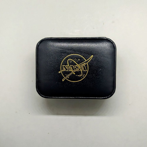 Vintage gold NASA lapel pin new with original case