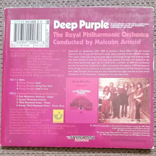 Deep Purple The Royal Philharmonic Orchestra CD like new, rock