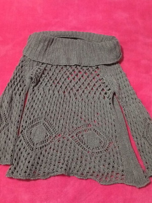 Mesh pullover like new, brown, one size