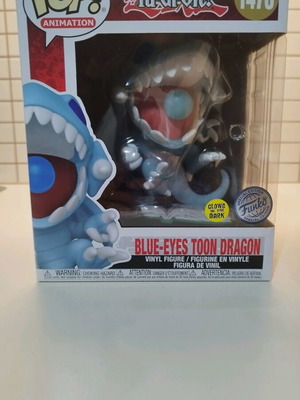 Funko Pop! Yu-Gi-Oh! Blue-Eyes Toon Dragon 1478 που φωτίζει στο σκοτάδι, μεγάλο 10"