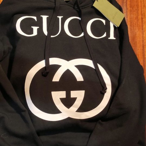 Gucci Interlocking G hoodie sweatshirt new, medium size, black cotton