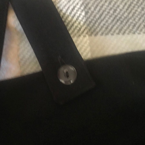 Black skirt with suspenders and polka dot bow like new