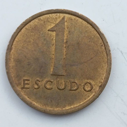 1 Escudo coin Portugal 1981-1986, brass