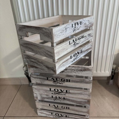 Decorative crates like new, set of 3