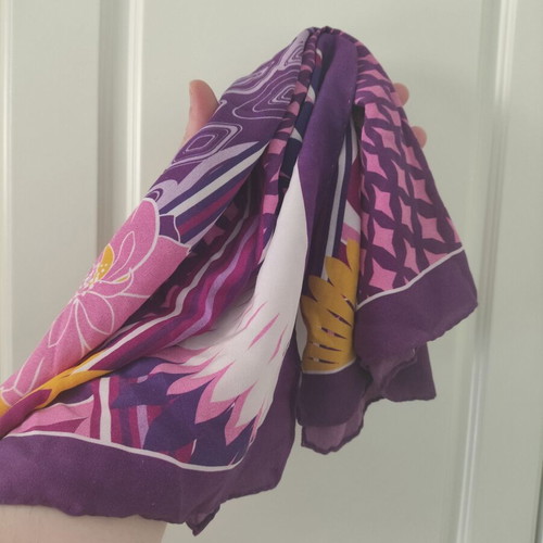 Michalis 100% Silk Scarf like new, multicolor