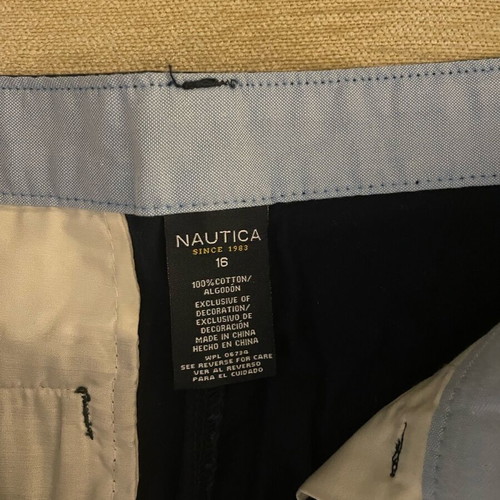 Nautica boys' bermuda shorts new, size 16 years, blue