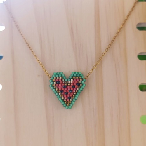 Necklace handmade with stainless steel chain new