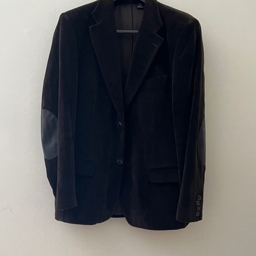 Zara jacket used, dark brown, size 50, velvet with leather details