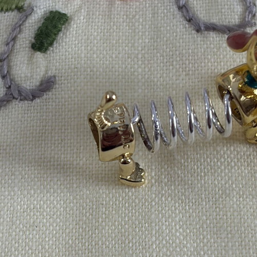 Pandora Slinky Dog charm, gold color
