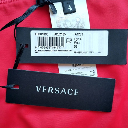 Versace Greek Key Medusa bikini bottoms new, size L