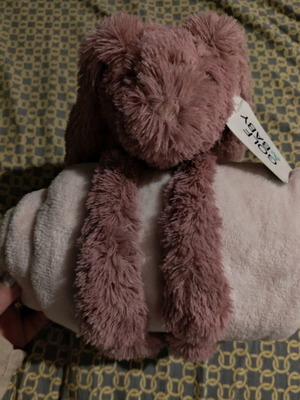 Fleece blanket new with doll for newborn 90x75 cm