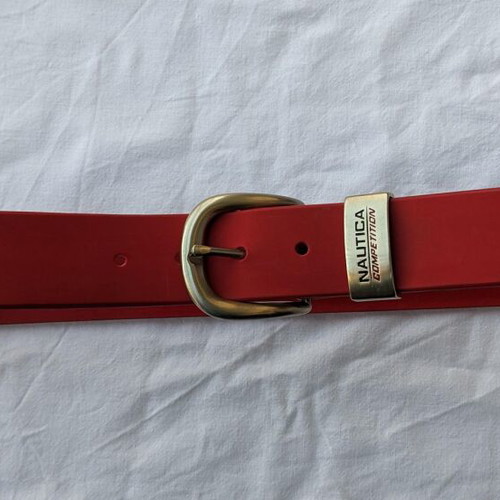 Nautica unisex belt used, red, rubber material