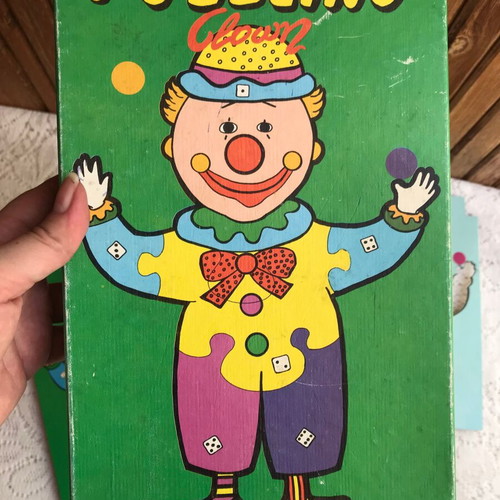 Puzzlino Clown by Assim Toys vintage board game used