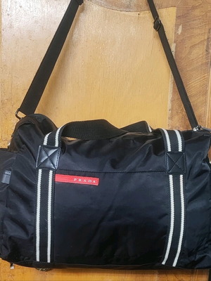 Prada Milano Sport Tessuto Nylon Boston Shoulder Bag like new, black