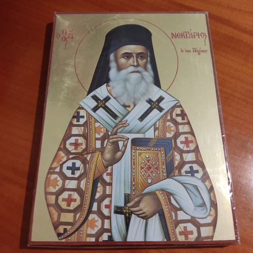 Saint Nektarios Icon new, size 25 x 18 cm