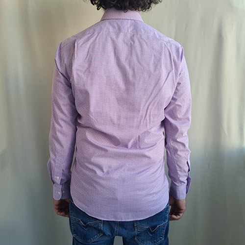 Lauren Ralph Lauren men's dress shirt size 38 15 S/M fitted non iron purple new