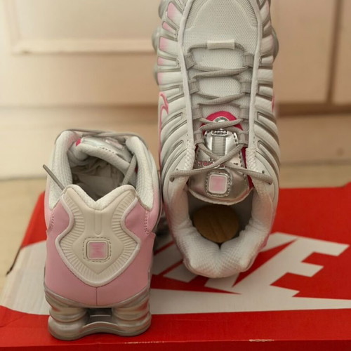 Nike Shox TL Pink and Silver New Women's Athletic Shoes Size 38