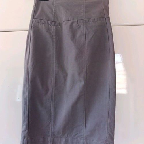 Benetton pencil cotton grey skirt like new