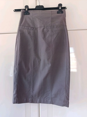 Benetton pencil cotton grey skirt like new