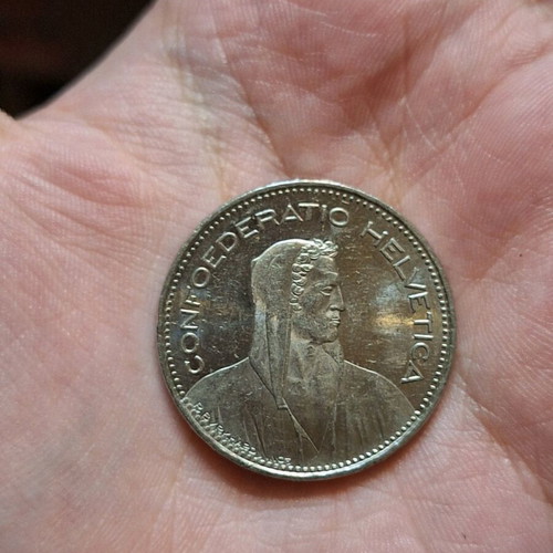 5 Swiss francs used 2013 collectible