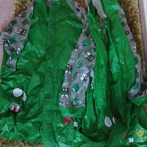 Waterproof jackets used, set of two, kids