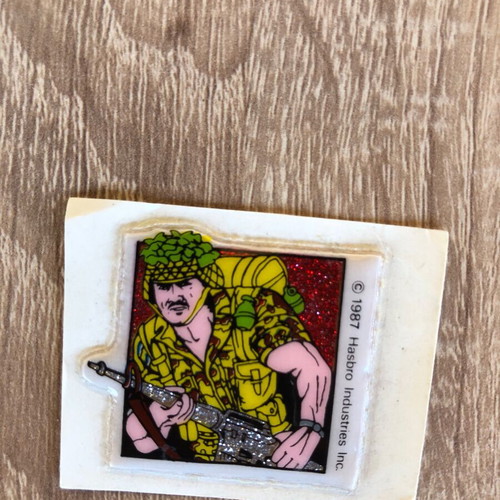 Action Force Gi Joe Hasbro vintage puffy stickers 1987 used, pack of 6