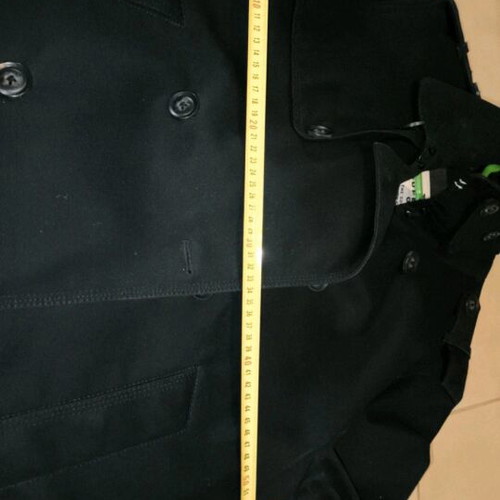 Superdry men's trench coat L like new, black cotton