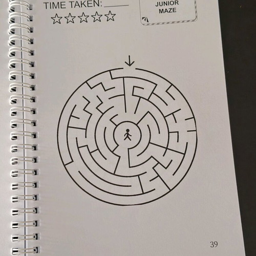 Maze Game activity book for children aged 3-6 new, spiral