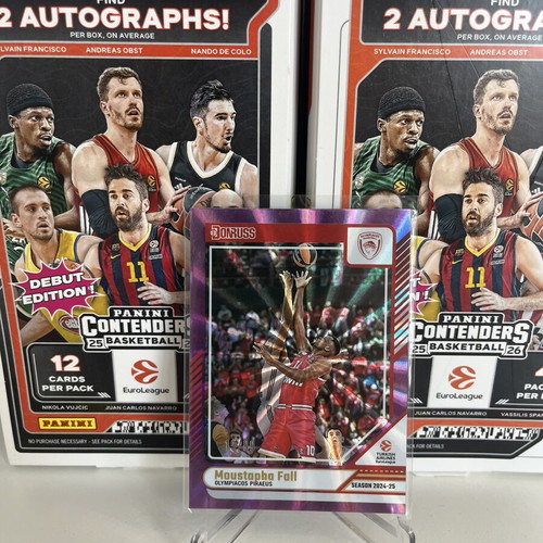 Moustapha Fall 2024-25 Panini Donruss EuroLeague Purple Laser Card
